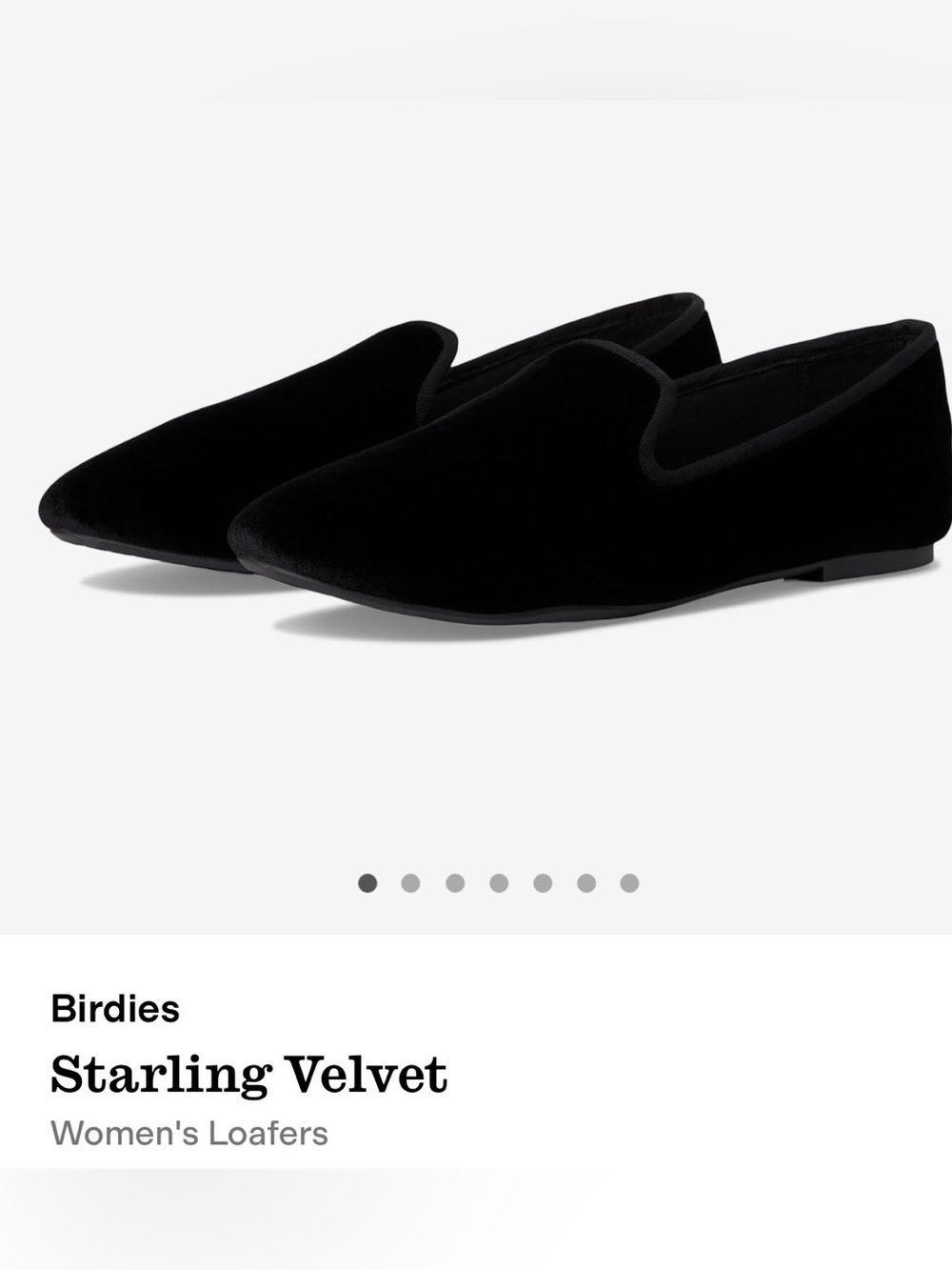 Like new Birdies Black Velvet Loafers